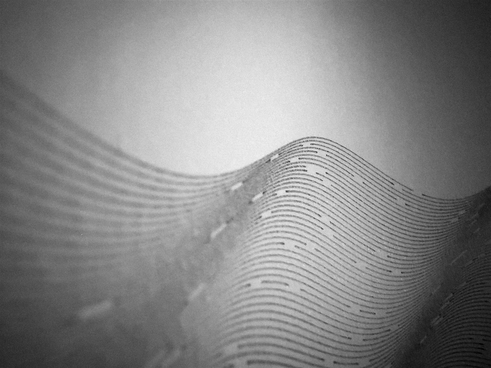 String Theory — one-of-one plotted field on cotton rag