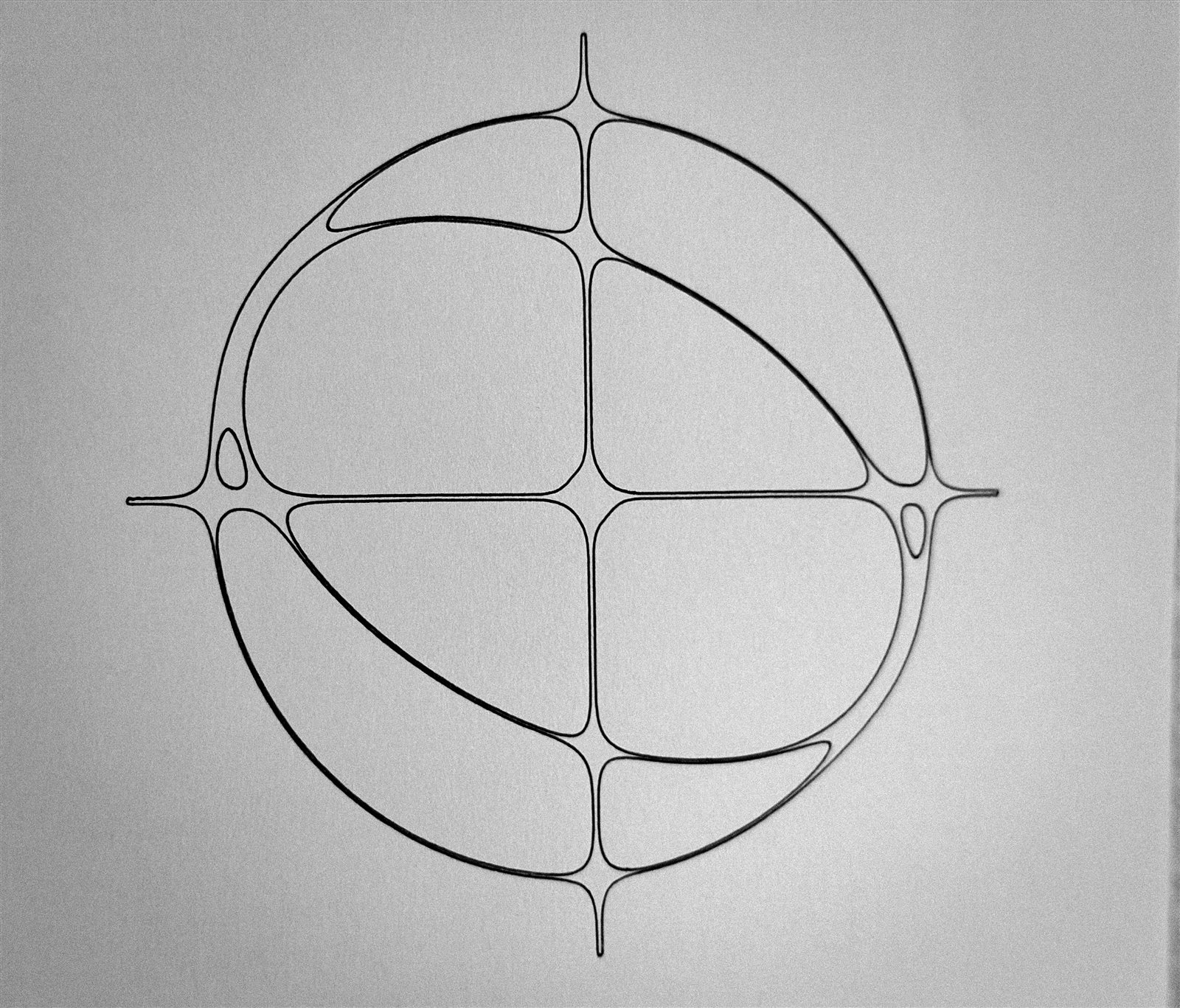 The Locator — the Proof mark, plotted in ink on cotton rag